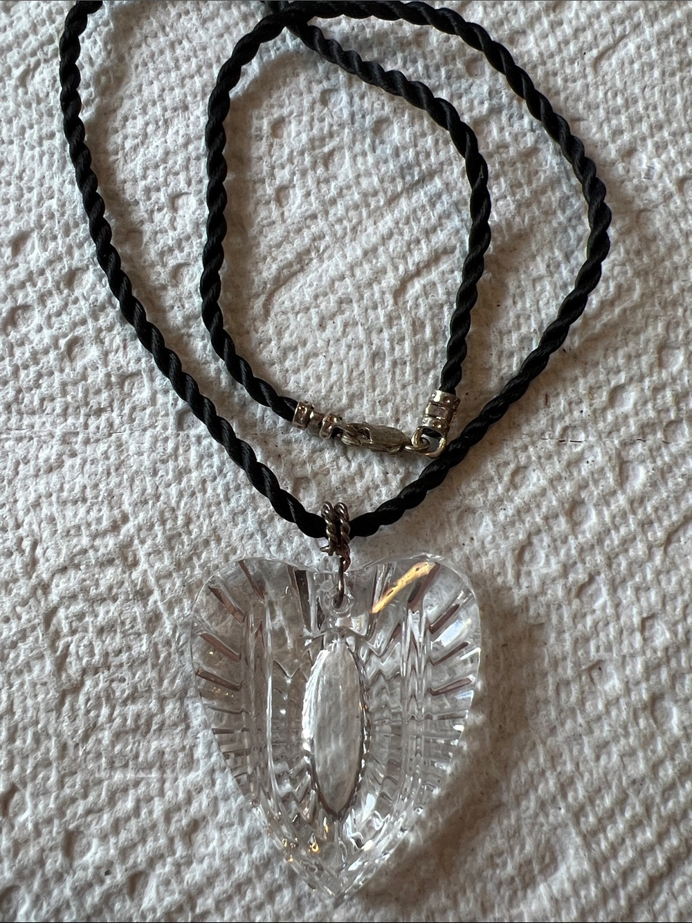 Waterford Crystal Sterling Silver pendant necklace 18”